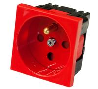 Ebox Toma 2P+T de Datos Roja con Bloqueo