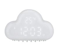 Eboxer Reloj Despertador Digital en Forma de Nube, Reloj Despertador magnético, Temperatura Digital/Hora LED/Calendario de repetición/Activación por Voz para Sala de Estar, Dormitorio, etc