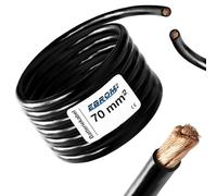 EBROM cable de batería - Alimentación negro H07V-K 6-10 - 16-25 - 35 - 50 - 70 o 95 mm² - 99,9% cobre OFC, venta por metro, tu selección: 70 mm², x pieza en la cesta = x