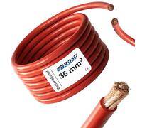 EBROM Cable de batería, cable positivo - corte preciso al metro, rojo (+) H07V-K 2,5/4 / 6/10 / 16/25 / 35/50 o 70 mm² cable de batería 99,9% cobre OFC, longitud: 1 metro 35 mm², rojo
