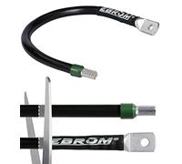 EBROM Cable de batería de 16 mm² negro completo de 30 cm a 10 m, muchas longitudes + ojales y terminales de cable M6/M8/M10/M12 + férula opuesta, opción de 16 mm², 60 cm para cable M10 + funda