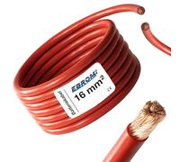 EBROM Cable de batería de 3 metros, color rojo, H07V-K, 16 mm², cable de batería, 99,9% cobre OFC, 3 m (3 m), 16 mm²