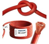EBROM Cable de batería de 35 mm² de cobre fino rojo muy flexible, extremadamente flexible, PVC blando, cobre completo OFC 99.9% - Por metro para inversores, controladores de carga