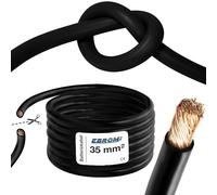 EBROM Cable de batería muy flexible Hi-Flex (Hi Flex) 35 mm² por metro en negro - Muy flexible Funda de PVC (70 ± 5 Shore) 100% cobre 35 mm² como cable de arranque, cable de carga u otro tipo
