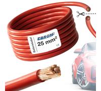 EBROM FLY Cable de alimentación para vehículo - Cable de batería ROJO - Cable de batería de 25 mm² - Medida por metro - flexible 90 ± 5 Shore - 99,99% cobre, revestimiento de PVC especial FLY FLRy