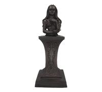 Ebros Neopaganism Wiccan Primary Deity Statue Featuring The Feminine Crescent Moon Triple Goddess Busts On Pedestal Figurine Wicca Home Deco