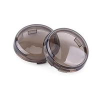 EBTOOLS 2 piezas cubierta de lente de luz de señal de giro de motocicleta para Harley Dyna Softail Sportster 1986-15 (gris)