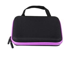 EBTOOLS 63 Bolsa de Aceite Esencial, Bolsa de Almacenamiento de Aceite Esencial de Aromaterapia con Exterior de Cubierta Dura Y Forro de Espuma para Viajes(Violeta)