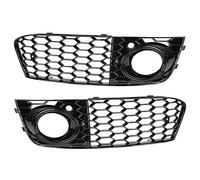 EBTOOLS Cubierta de luz antiniebla cubierta de luz antiniebla marco de lámpara rejilla de malla rejillas delanteras y de radiador de coche aptas para A4 B8 2009-2011(Negro)