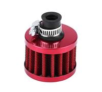 EBTOOLS Filtro de aire universal, kit de filtro de admisión de aire frío del coche de 13 mm Respiradero de la cubierta del respiradero del cárter(rojo)