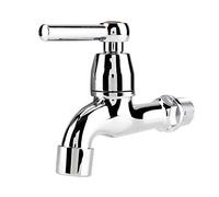 EBTOOLS Grifo de Lavabo Montado en la Pared, Grifo de Lavadora de Agua Fría, Monomando, Cromado, Plateado, Perfecto para Cocina y Baño
