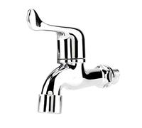 EBTOOLS Grifo de pared para lavabo de agua fría, grifo monomando para baño, grifo de cocina con una sola mano, práctico grifo montado en la pared (punta A)