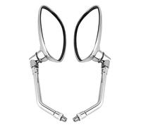 EBTOOLS Mango de metal + carcasa de plástico Espejo retrovisor modificado para motocicleta Espejos laterales cromados