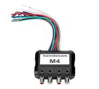 EBTOOLS para amplificador de enchufe de audio de coche Radio de coche de 4 canales, Subwoofer estéreo de 4 canales Convertidor de audio Hi-Low con cable de control para amplificador de potencia