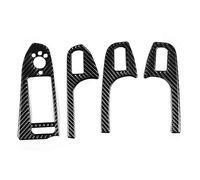 EBTOOLS para Audi a4 b8 Plástico Ajuste de Botón Panel de ventana de la Puerta, Panel de Marco de Botón de Vestir Ventana Panel de Elevación de Ventana de Fibra de Carbono adecuado para