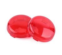EBTOOLS para Harley Red Lens Cover para Harley Dyna Turn Signal Red Cover 2pcs Motocicleta Turn Signal Light Lens Cover para Harley Dyna Softail Sportster 1986-15 (rojo)