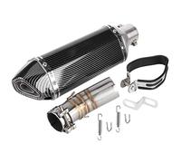 EBTOOLS Sistema de escape de motocicleta, sistema de escape de tubo intermedio + silenciador deslizante estilo fibra de carbono con ajuste DB Killer para Ninja 400 Z400 2018-2020