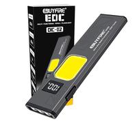 EBUYFIRE Linternas Led Alta Potencia Ultradelgada de Doble Luz y Luz Roja, Linterna Magnética con Pinza,7.7mm COB, 6+2 Modos de Luz, Linterna Potente para Camping, Senderismo, Emergencias