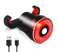 EBUYFIRE Luz Trasera de Bicicleta Inteligente Recargable USB, Super Brillante Rojo Luz LED Bici, Impermeable, Faro Trasero Bici para Máxima Seguridad de Ciclismo (Rojo)