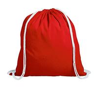 eBuyGB 1206505-30 Mochila de algodón para niños, con cordón, para Gimnasio, natación, Deportes, Bolsa de Libros (30 Unidades), Color Rojo, Unisex Adulto, Talla única
