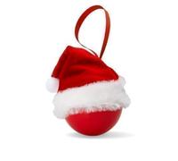 eBuyGB - Gorro Decorativo de Papá Noel, diseño de Bolas de Navidad, plástico, Rojo, 1