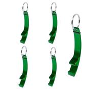 eBuyGB Llavero abrebotellas de metal, diseño colorido de aluminio, color verde (paquete de 5)