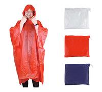 eBuyGB Reusable Waterproof Poncho (Paquete de 6), Hombre, Mixto, Pack de 6