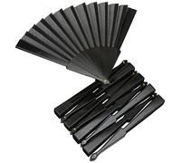 eBuyGB - Ventilador de Mano, diseño de Boda, plástico, Negro, 25.4 x 14.81 x 5.21 cm