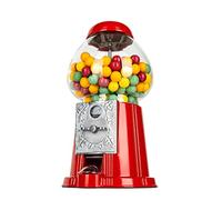 eBuzz Máquina de chicles de metal de 15 pulgadas - Dispensador de dulces de chicle que funciona con monedas - Vending Vintage Retro Candy Kid Masticar Piggy Bank Adulto Clásico Jellybean Bubble Gum