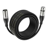 EBXYA Cable de micrófono XLR profesional de 10 m macho a hembra, 3 pines, simétrico para estudio, podcast, escenario, cable DMX resistente y cable de conexión XLR