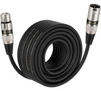 EBXYA Cable XLR Cable de micrófono 15M macho a hembra 3PIN Cable XLR equilibrado Cables de conexión DMX