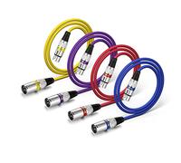 EBXYA Cable XLR Cable de micrófono 1M 4 paquetes de cables de conexión XLR macho a hembra balanceados para sistema PA, grabadora de estudio, amplificador, mezclador