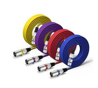 EBXYA Cable XLR Cable de micrófono 7.6M 4 paquetes de cables de conexión XLR macho a hembra balanceados para sistema PA, grabadora de estudio, amplificador, mezclador
