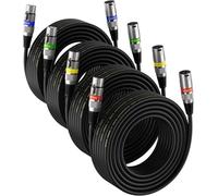 EBXYA Cable XLR de 6 m, 4 unidades, cable de micrófono equilibrado DMX macho a hembra, adecuado para micrófonos, emisoras de radio, iluminación de escenario