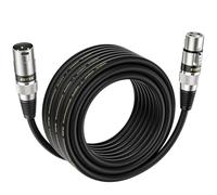EBXYA Cable XLR de Micrófono, 10 m, Macho a Hembra, Simétrico, Cable de Conexión para Mezclador, Estudio de Grabación