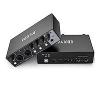 EBXYA USB Audio Interface 24-Bit/192 kHz USB Sound Card Interface with MIC/XLR/Line Inputs, High Fidelity Mic Preamps for Recording Streaming Podcasting(Negro)