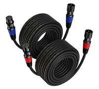 EBXYA XLR Cable XLR a XLR Cable de micrófono 8M 2Pack 3-Pin Balanced XLR Speaker Cable, Male to Female Multi-Colored Mic Cord for Mic Mixer Podcast, DMX