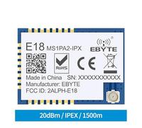 EBYTE CC2530 2.4GHz Módulo inalámbrico ZigBee 3.0 20dBm E18-MS1PA2-IPX 1.2km Interfaz IPEX Tamaño pequeño 100mW Hogar Inteligente Construido en PA LNA
