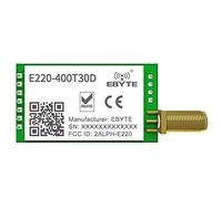 EBYTE LLCC68 Módulo de Puerto Serie inalámbrico Lora 433MHz 470MHz UART 30dBm E220-400T30D 10 km de Largo Alcance Bajo Consumo de energía Transceptor de tamaño pequeño Transmisor Receptor