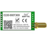 EBYTE LLCC68 Módulo de Puerto Serie inalámbrico Lora 868MHz 915MHz 30dBm 10km de Largo Alcance E220-900T30D Bajo Consumo de energía Transceptor de tamaño pequeño Transmisor Receptor