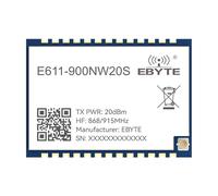 EBYTE Módulo de transmisión remota de imagen de datos dúplex completo de 915 MHz E611-900NW20S 20dBm 1 KM Star Trunk Netwoking AT Command
