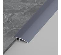 EBZFASO Banda metálica Plana divisoria, Tira de transición umbral Aluminio Opciones Paquete Longitud 8 mm a 15 Altura y 90 cm(Grey,10PCS 90cm/3ft)