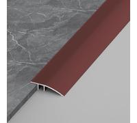 EBZFASO Banda metálica Plana divisoria, Tira de transición umbral Aluminio Opciones Paquete Longitud 8 mm a 15 Altura y 90 cm(Red,20PCS 90cm/3ft)