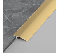 EBZFASO Banda metálica Plana divisoria, Tira de transición umbral Aluminio Opciones Paquete Longitud 8 mm a 15 Altura y 90 cm(Gold,1PCS 90cm/3ft)