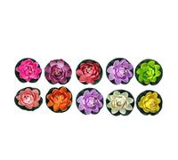 EBZFASO Flor de Loto Artificial, Flores de Loto flotantes Artificiales 10 Piezas 4 Pulgadas