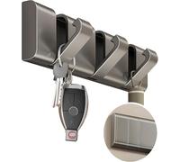 EBZFASO Ganchos de pared, Ganchos plegables retráctiles montados en la pared invisibles for abrigos y toallas, ganchos negros grises 3-8(7 Hooks)