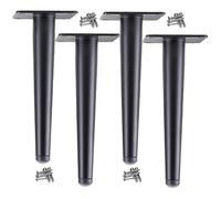EBZFASO Patas de Madera de Repuesto para sillas, 4 Pcs Cone, Modern Sofa Legs, DIY Furniture Feet, for TV Cabinet Sofa Table Cupboard Chair Bathroom Cabinet Wardrobe(Black,30cm)