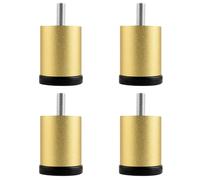 EBZFASO Patas de Madera de Repuesto para sillas, Gold Sofa Legs 4 Pcs Aluminum Alloy Furniture Feet Height 0.8cm Bed Support Legs, M8 Screw(6cm)