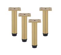 EBZFASO Patas de Madera de Repuesto para sillas, Iron Modern Furniture Feet Sofa Legs Furniture Support Feet Leg,Gold 4 Pieces(13cm)