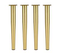 EBZFASO Patas de Madera de Repuesto para sillas, Set of 4 Sofa Feet Bed Legs, Aluminum Alloy Support Foot, for TV Stand Bathroom Cabinet Coffee Table Desk Shelves(8cm/3.15in)